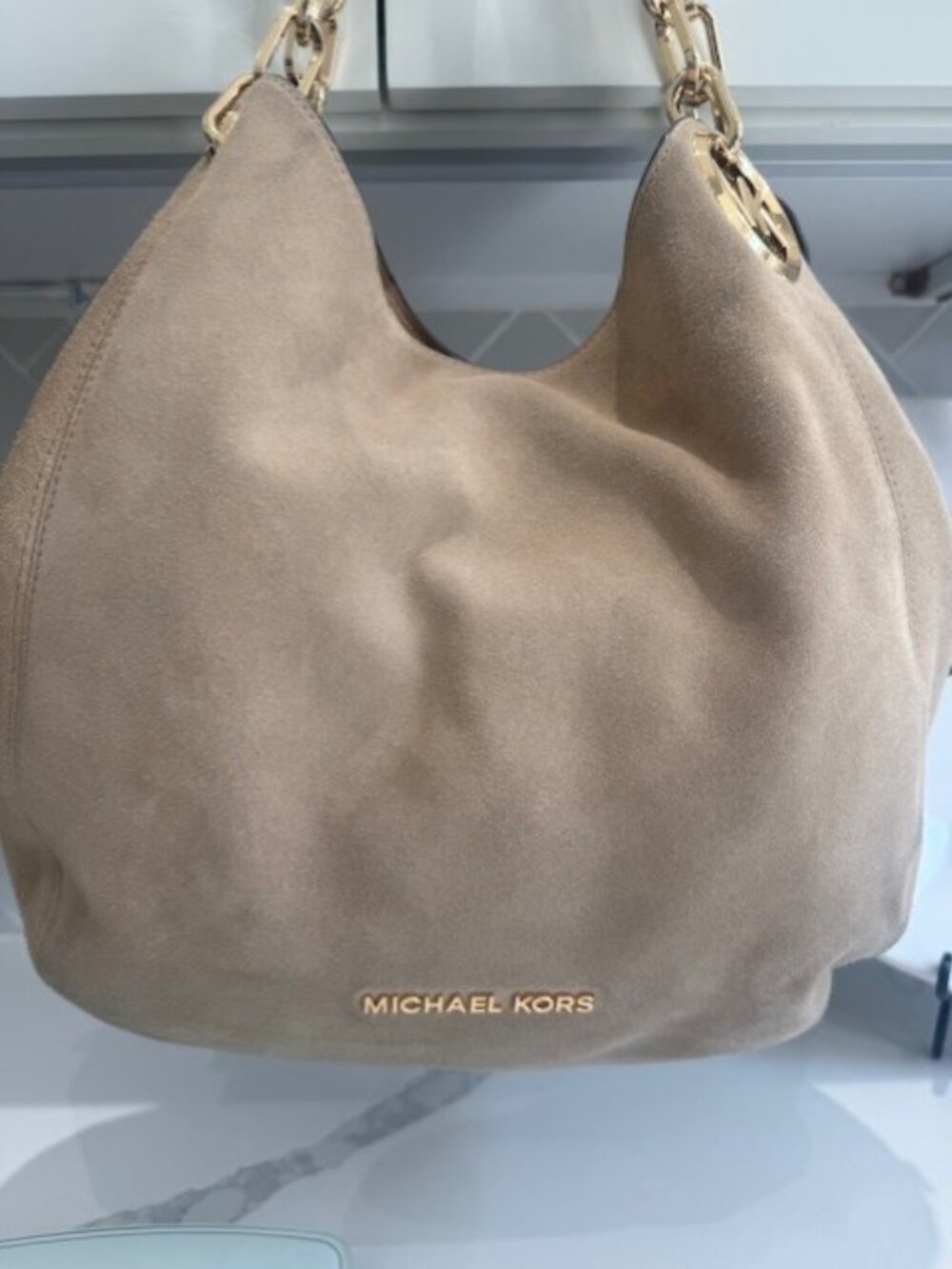 Michael Kors Lillie Suede Shoulder Bag